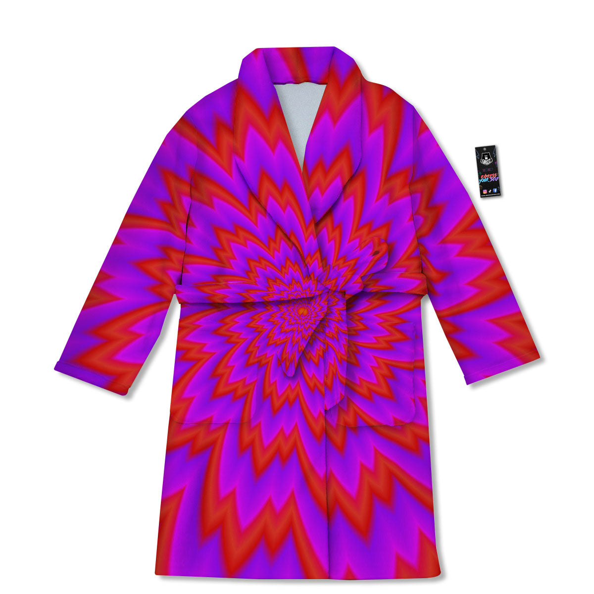 Optical Illusion Spiky Psychedelic Bathrobe-grizzshop