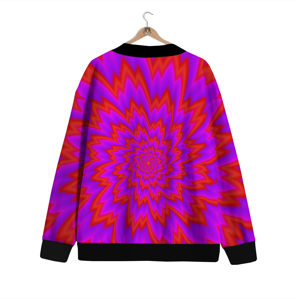 Optical Illusion Spiky Psychedelic Cardigan-grizzshop