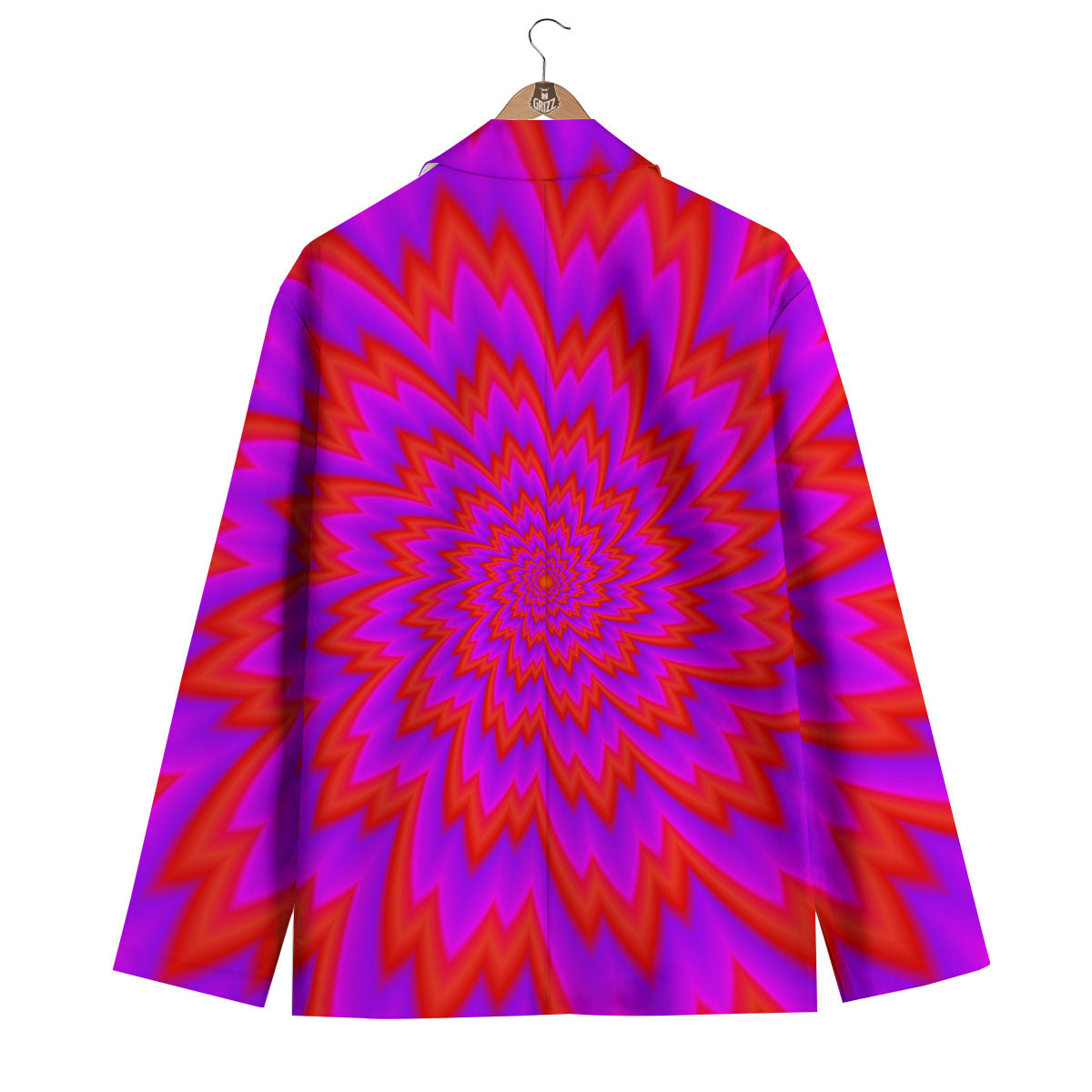 Optical Illusion Spiky Psychedelic Men's Blazer-grizzshop
