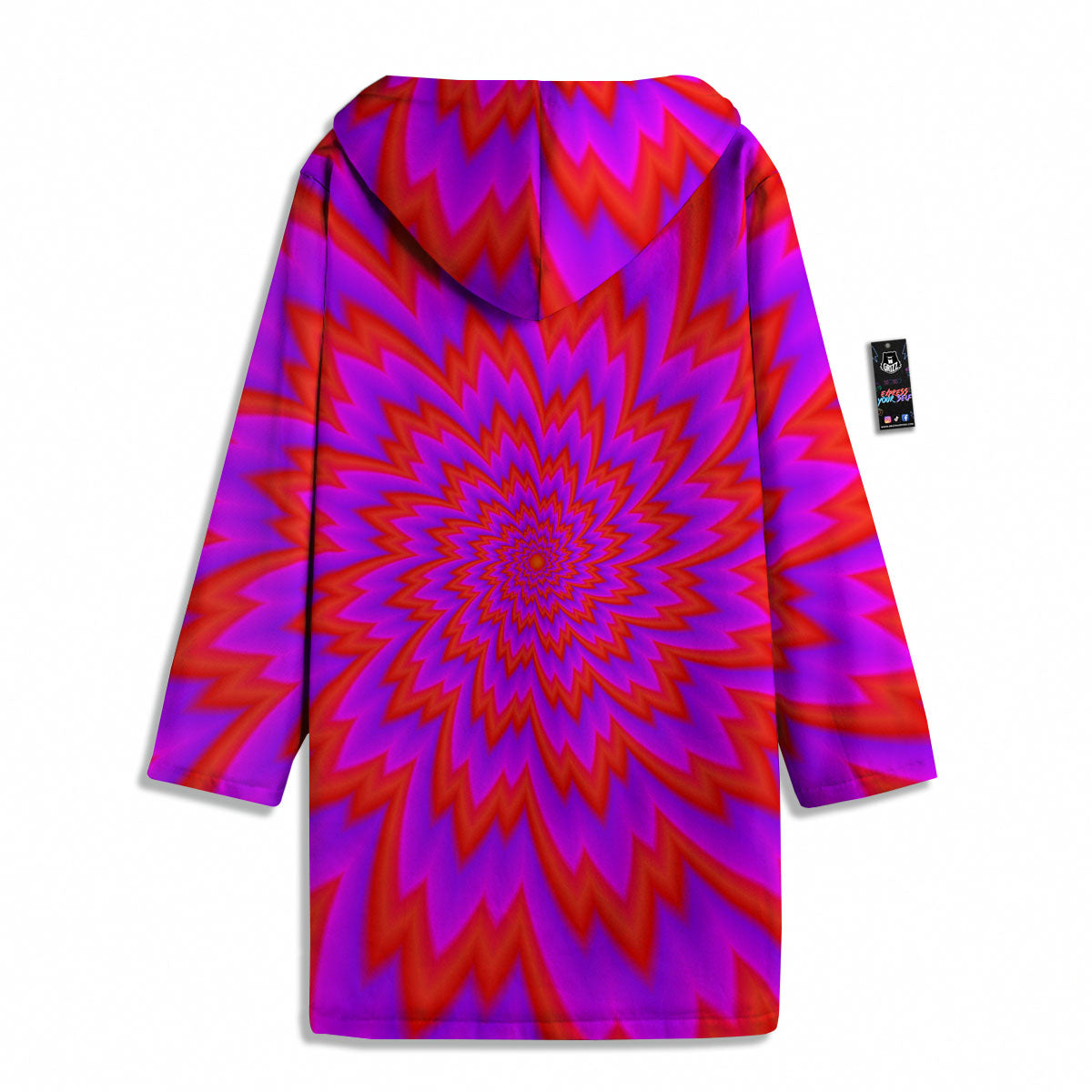 Optical Illusion Spiky Psychedelic Men's Windbreaker Jacket-grizzshop