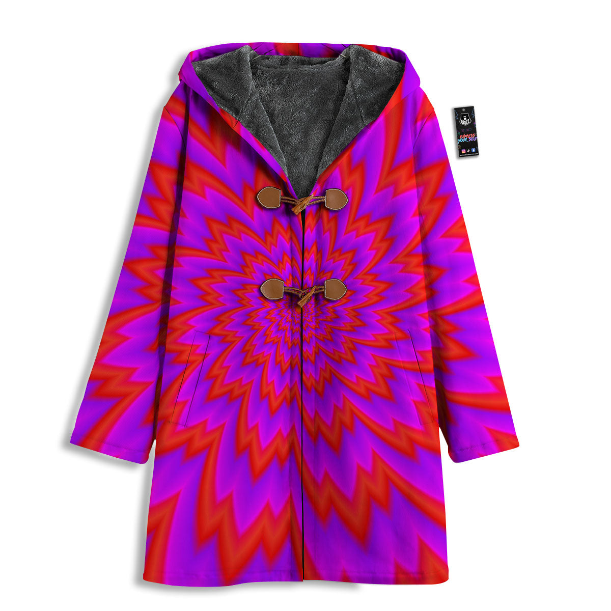 Optical Illusion Spiky Psychedelic Men's Windbreaker Jacket-grizzshop