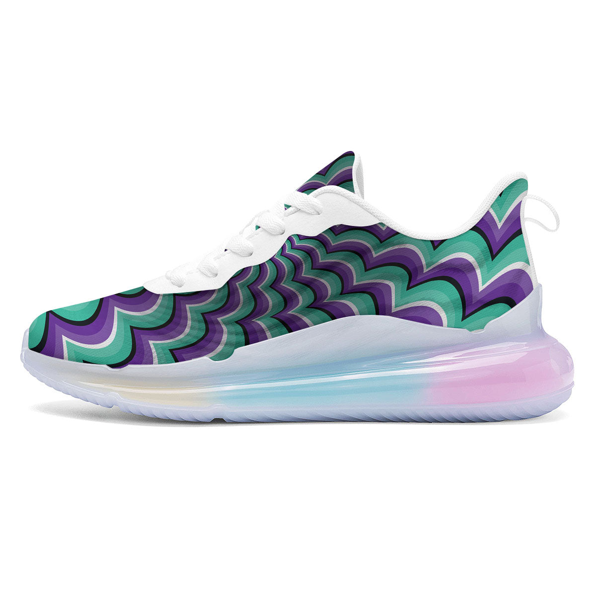 Optical Illusion Splashing Colors Moving Running Sneakers-grizzshop