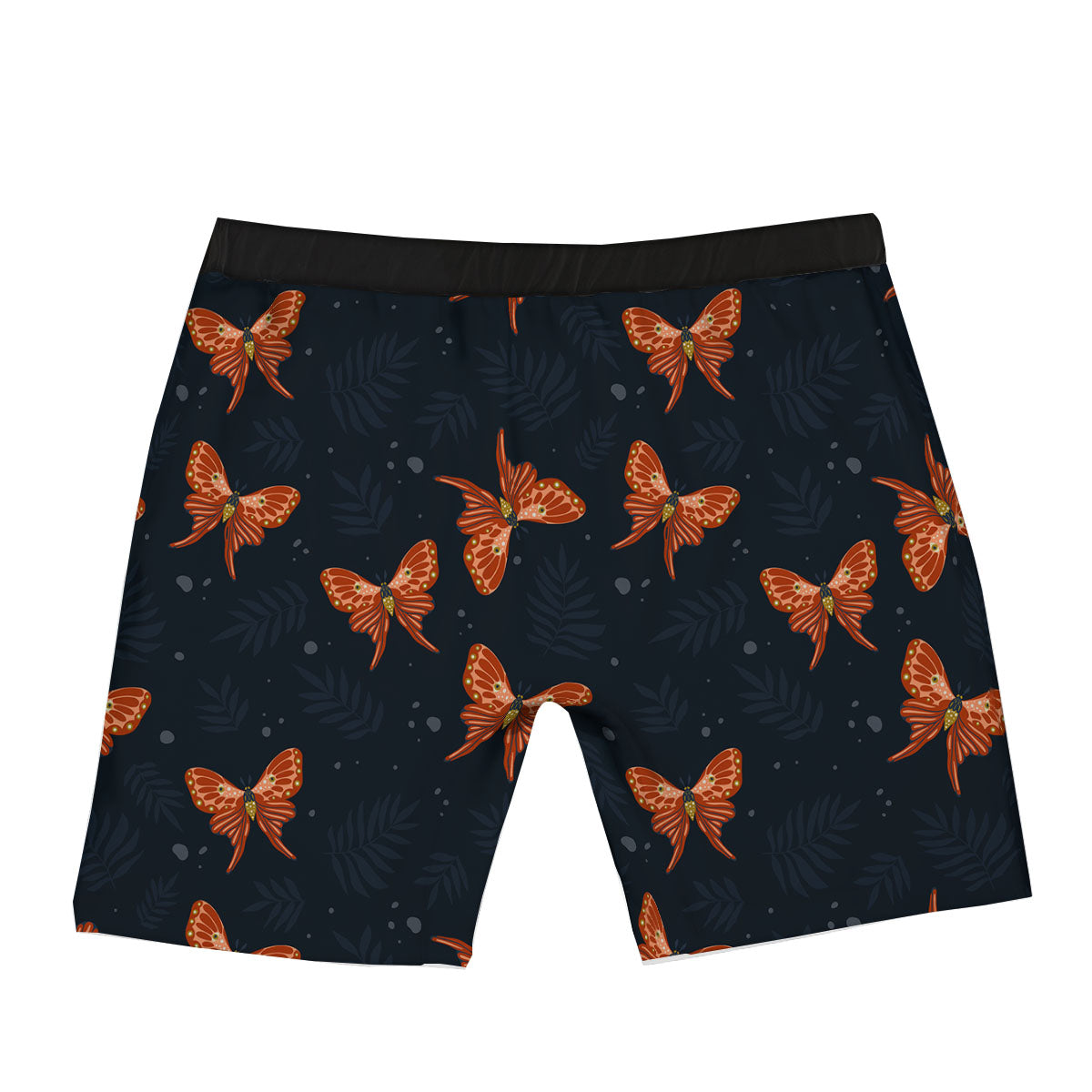 Orange Butterfly Monarch Print Pattern Boxer Briefs-grizzshop