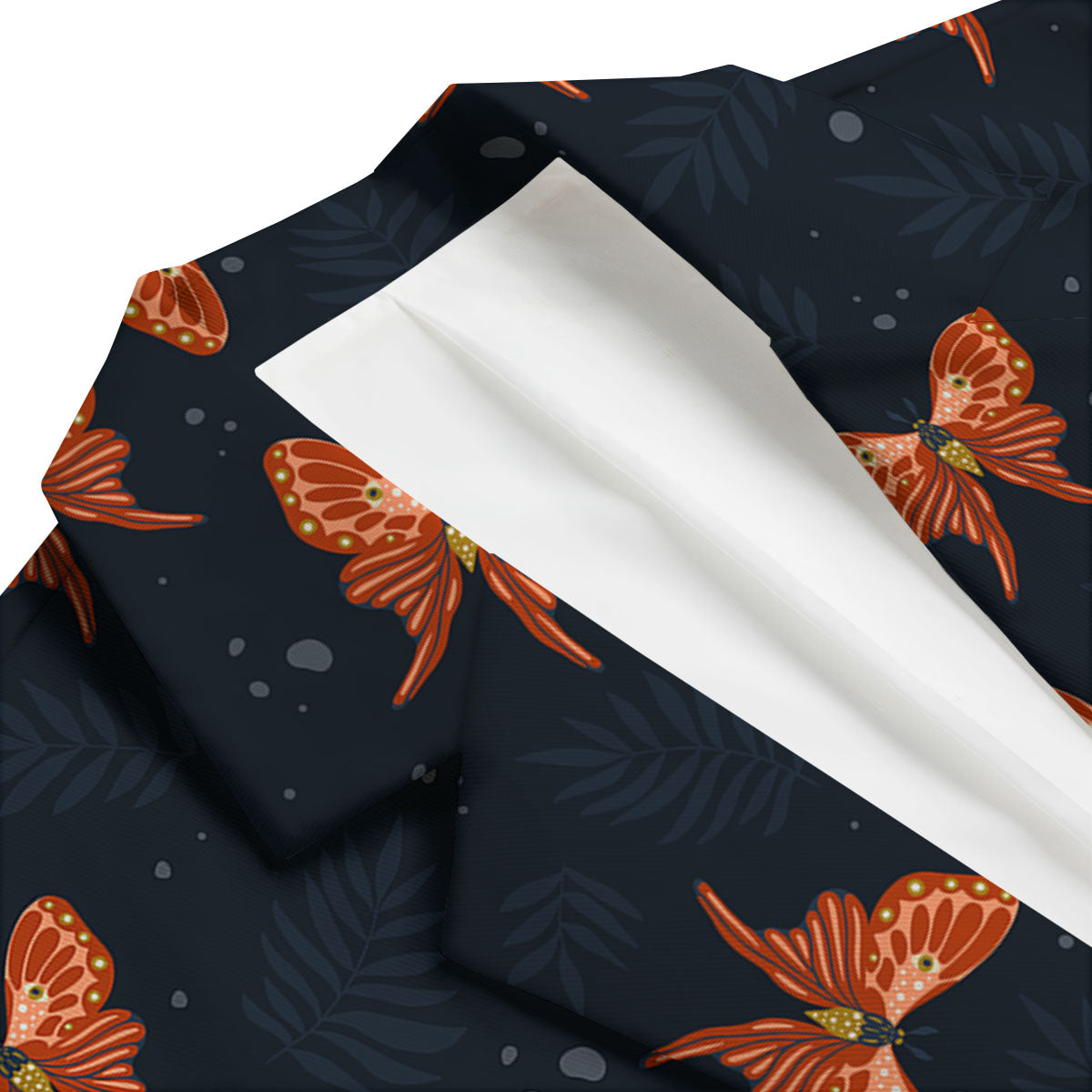 Orange Butterfly Monarch Print Pattern Men's Blazer-grizzshop