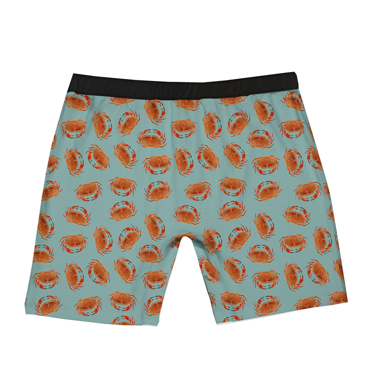 Orange Crab Print Pattern Boxer Briefs-grizzshop