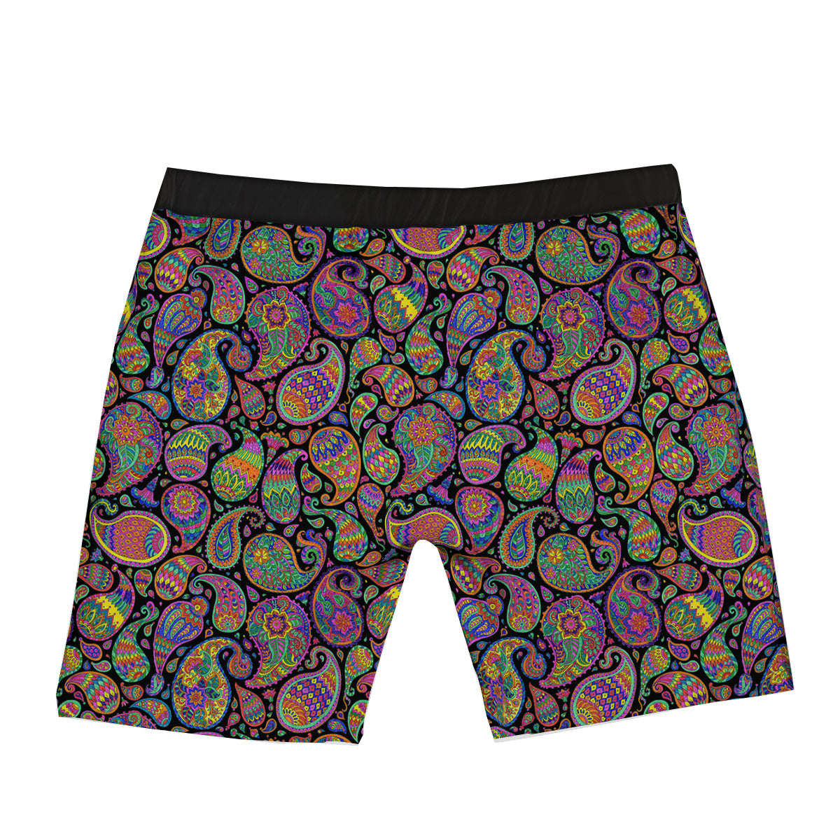 Orange Green And Pink Paisley Print Boxer Briefs-grizzshop