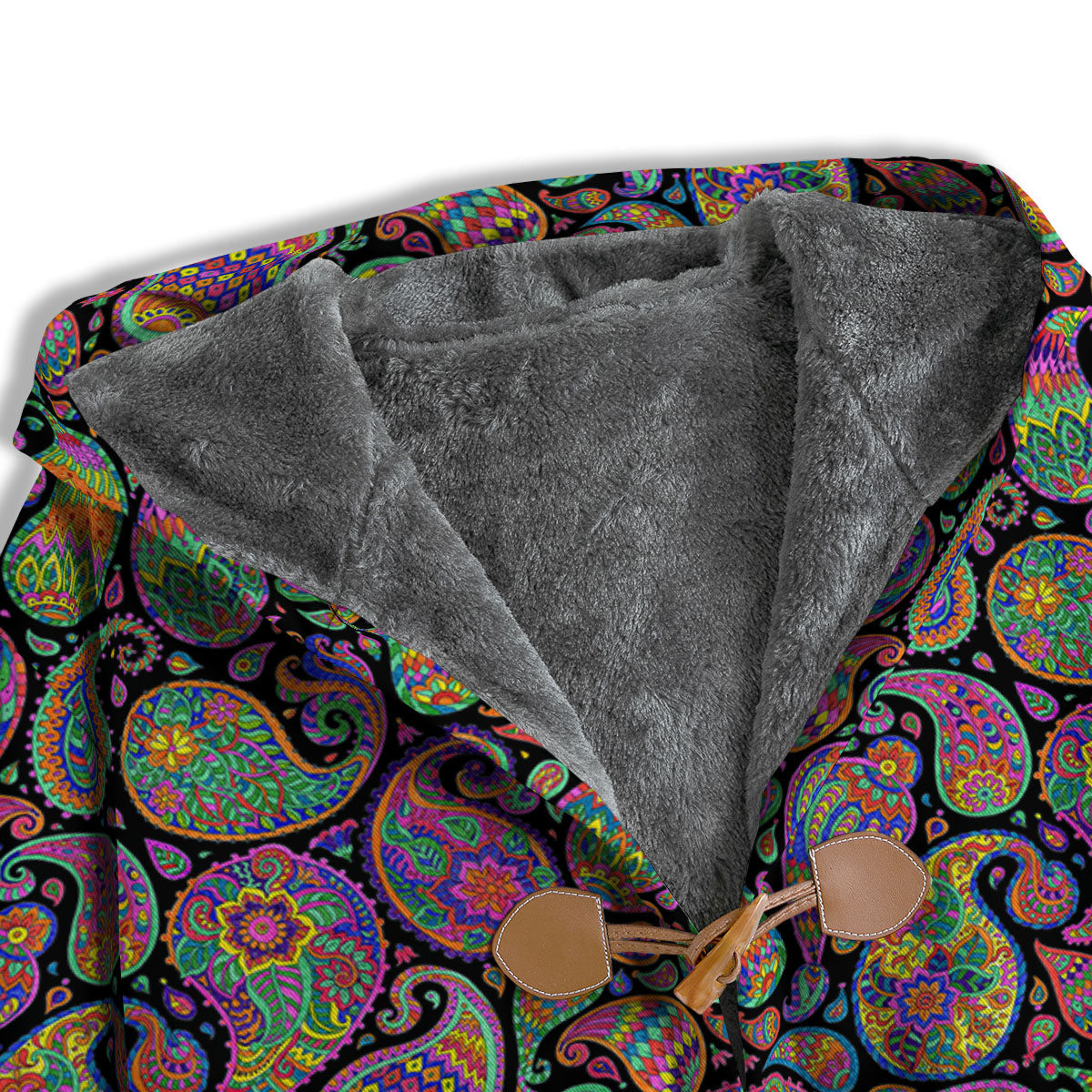 Orange Green And Pink Paisley Print Men's Windbreaker Jacket-grizzshop