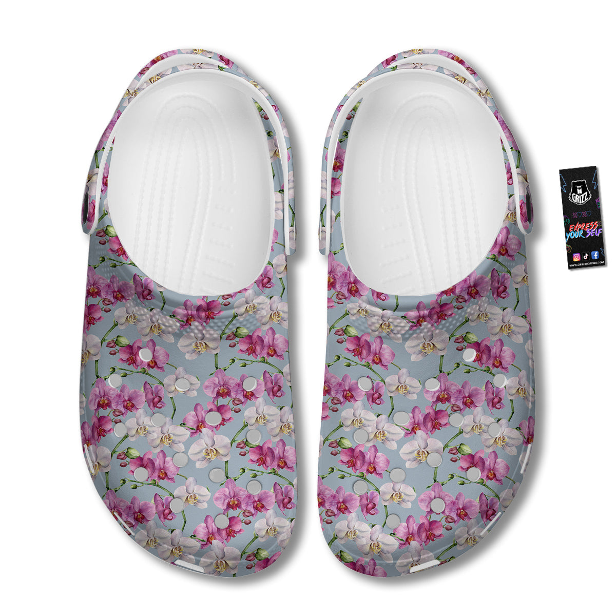 Orchid Cute Print Clog-grizzshop