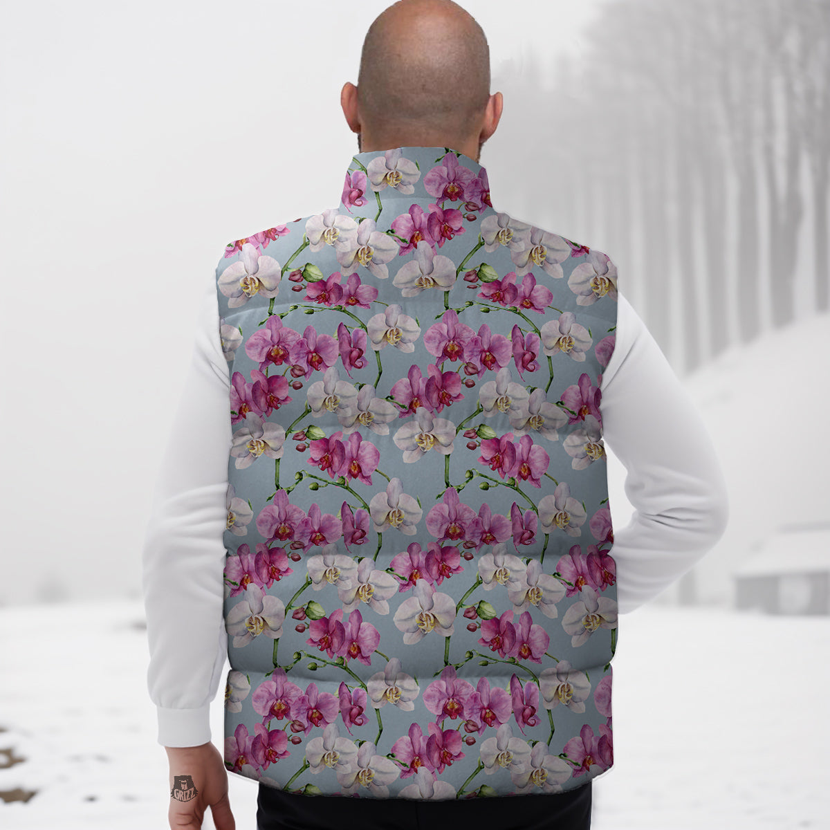 Orchid Cute Print Down Vest