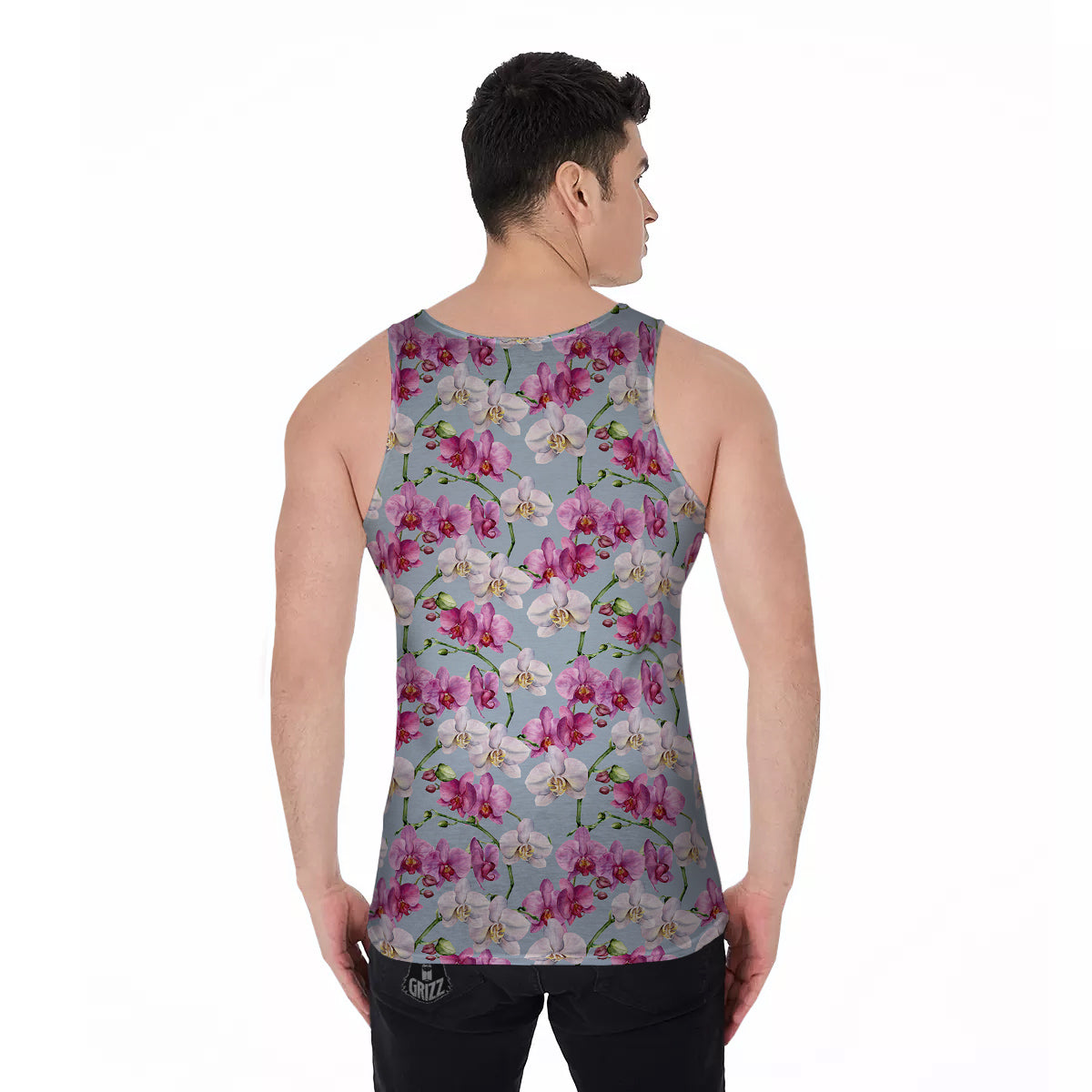Orchid Cute Print Men's Tank Top-grizzshop