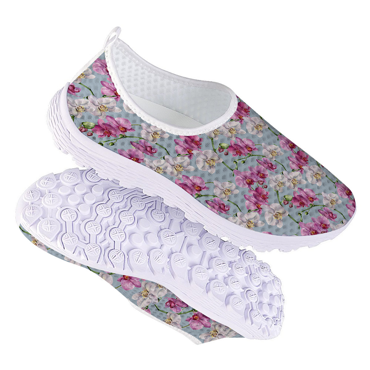 Orchid Cute Print Nurse Shoes-grizzshop