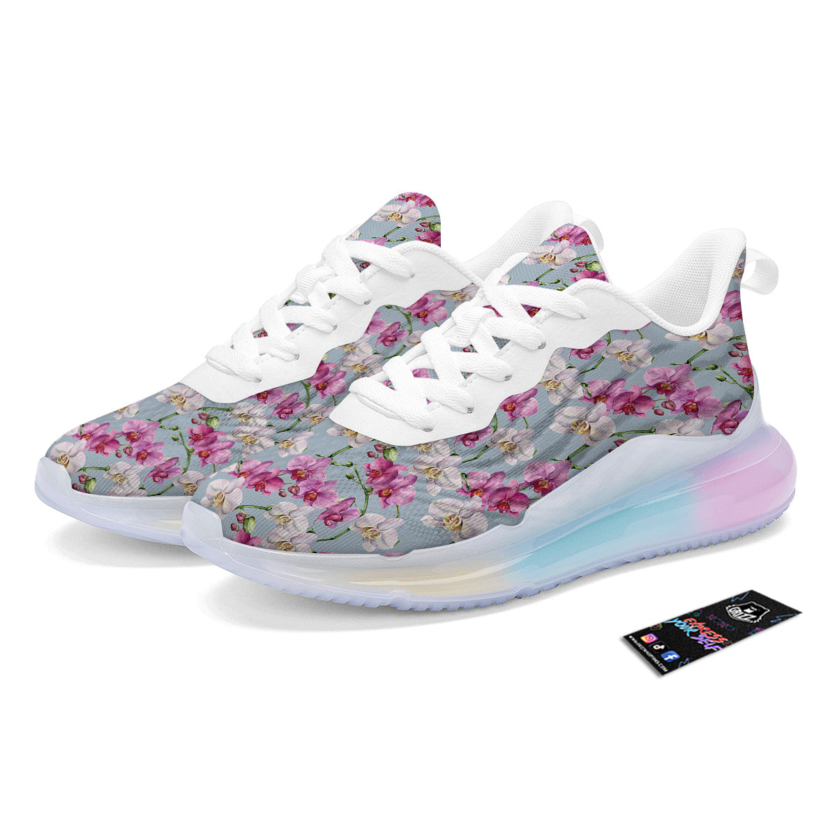 Orchid Cute Print Running Sneakers-grizzshop