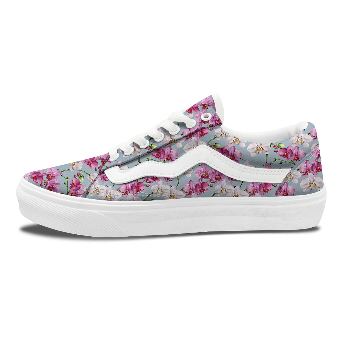 Orchid Cute Print Skate Shoes-grizzshop