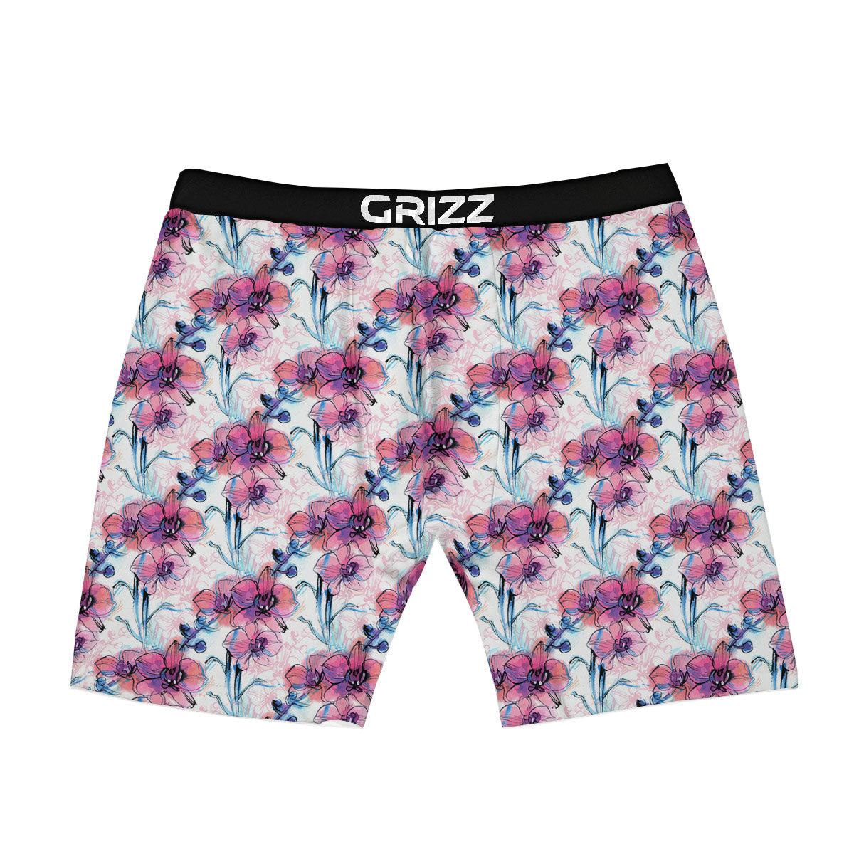 Orchid Drawing Print Pattern Boxer Briefs-grizzshop