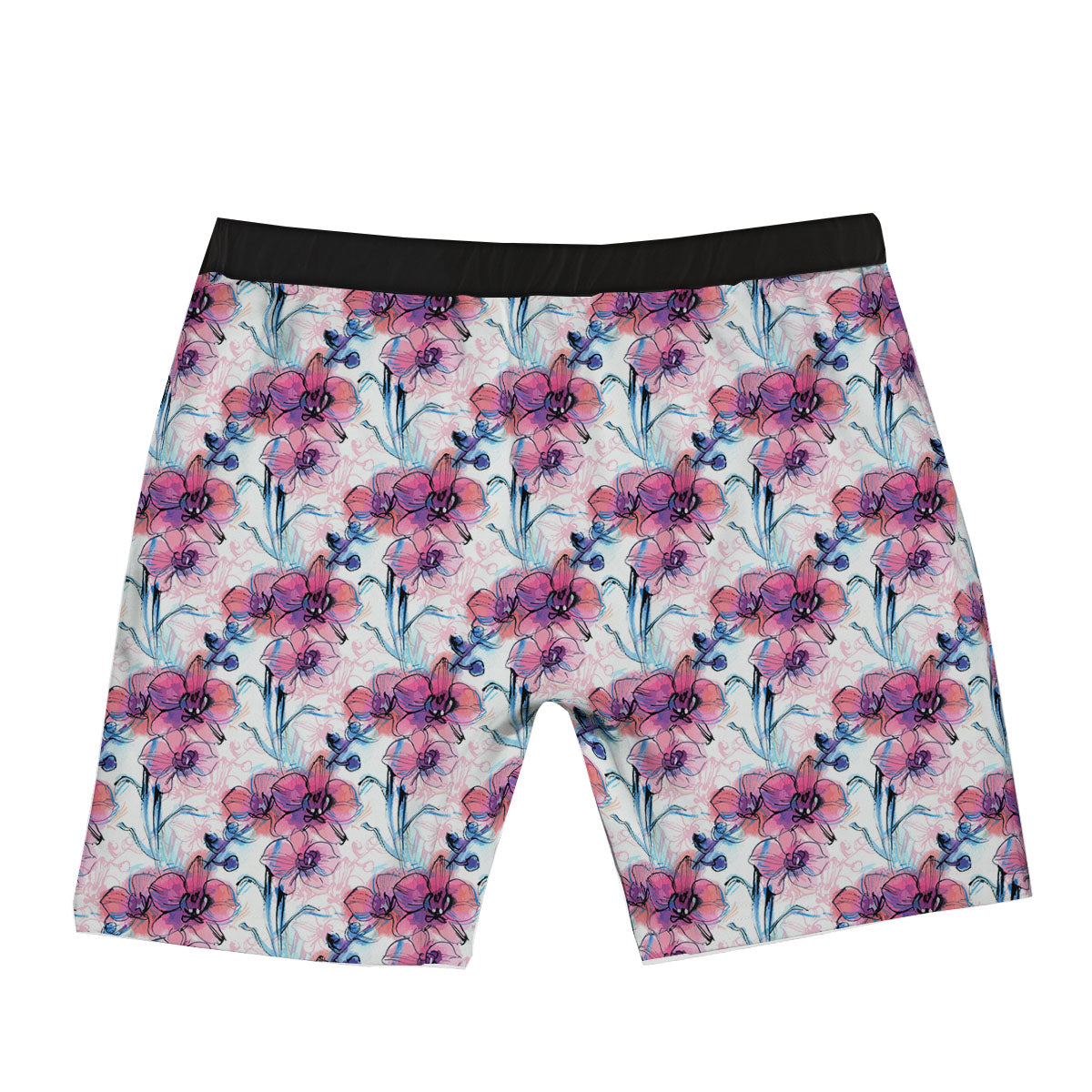 Orchid Drawing Print Pattern Boxer Briefs-grizzshop