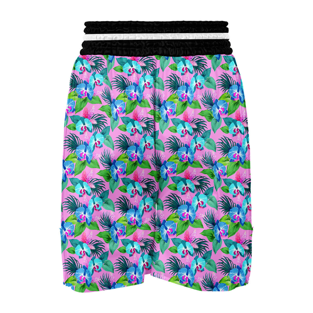 Orchid Exotic Pink Print Pattern Boxing Shorts-grizzshop