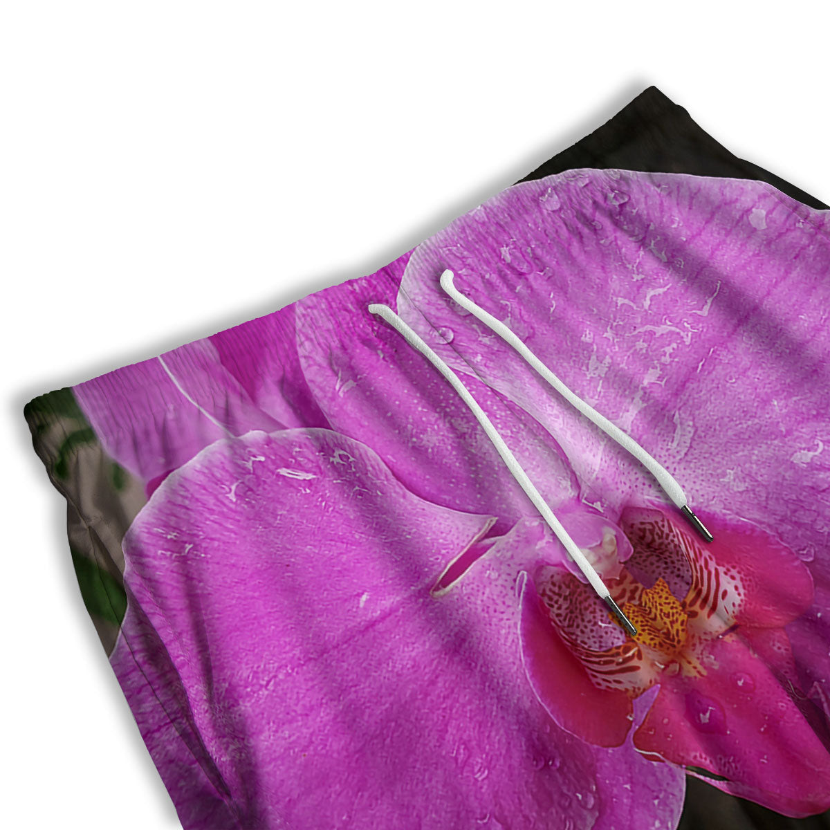 Orchid Flower Magenta Print Men's Athletic Shorts-grizzshop