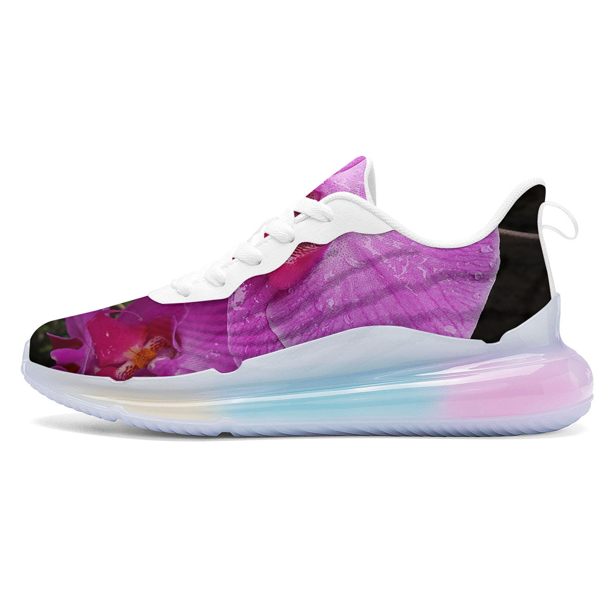 Orchid Flower Magenta Print Running Sneakers-grizzshop