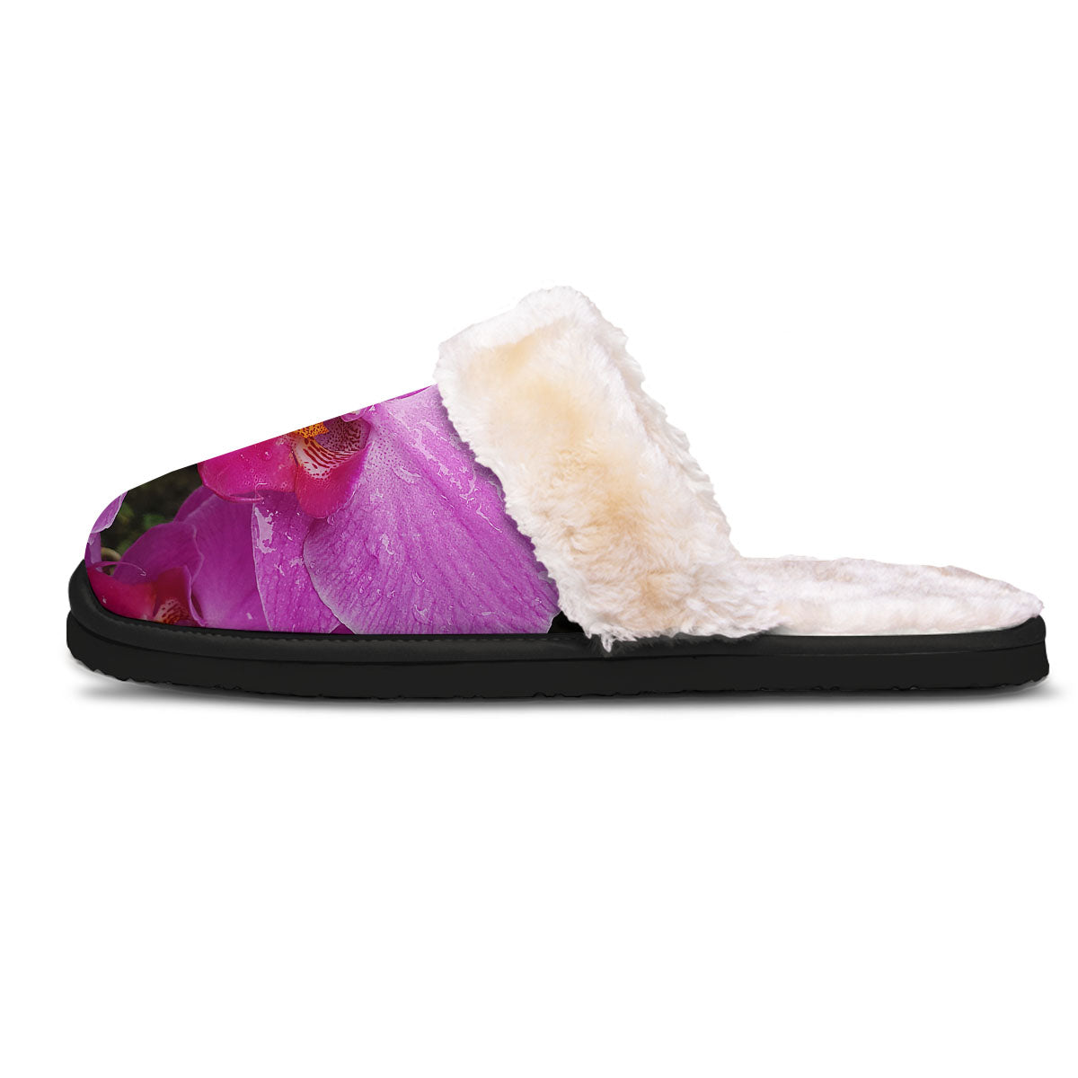 Orchid Flower Magenta Print Slippers-grizzshop