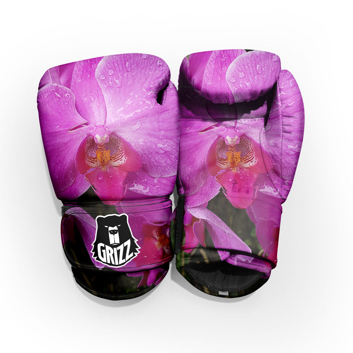 Orchid Flower Magenta Print Sparring Gloves-grizzshop
