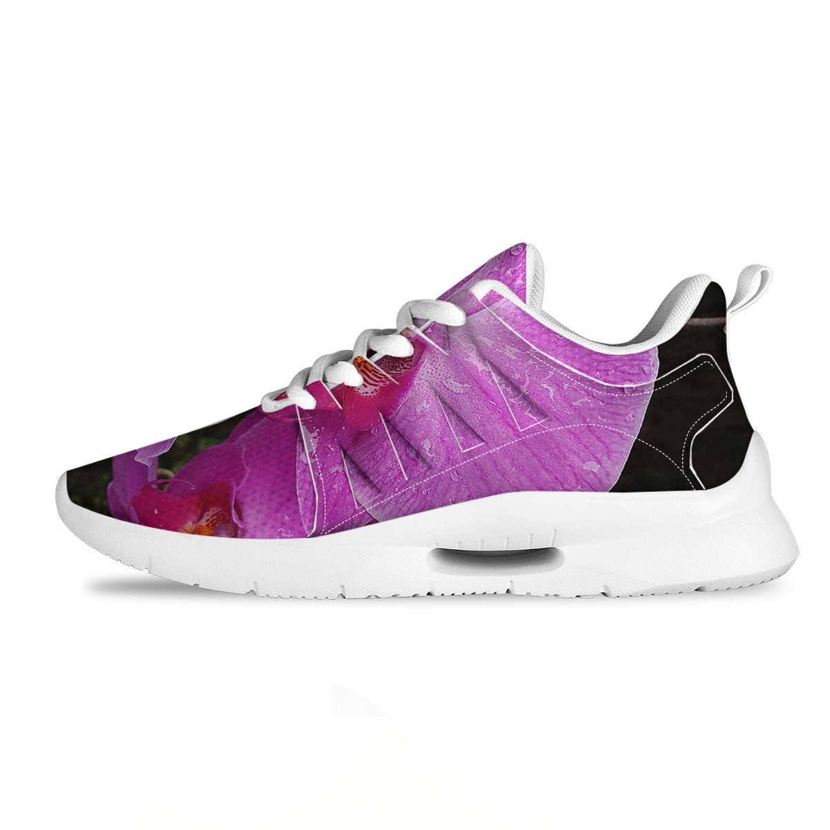 Orchid Flower Magenta Print Tennis Shoes-grizzshop