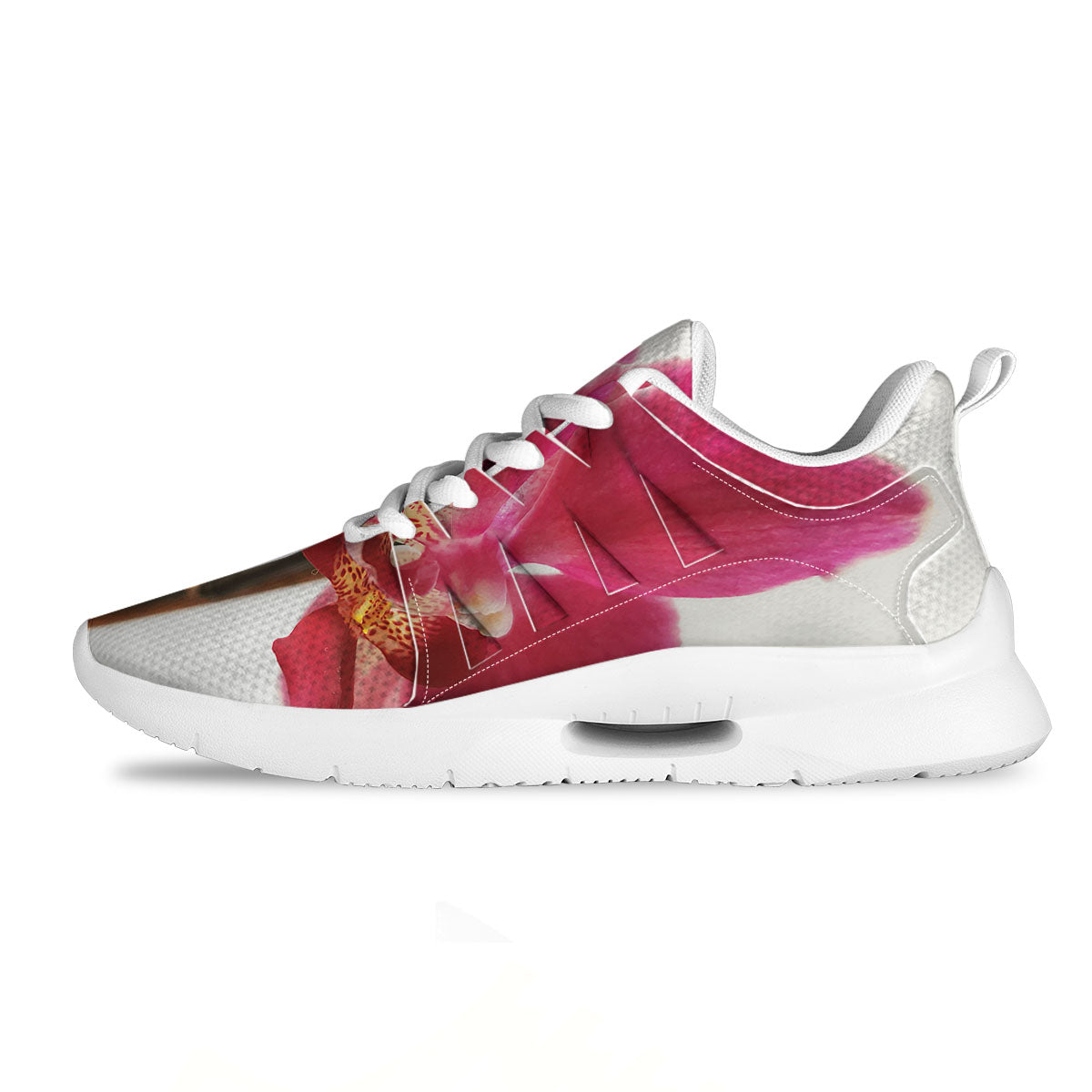 Orchid Flower Pink Print Tennis Shoes-grizzshop