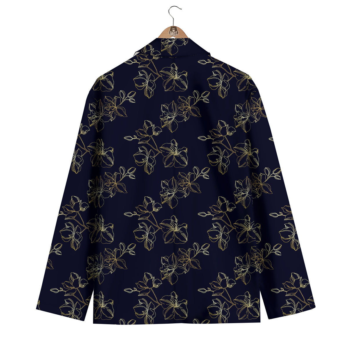 Orchid Golden Print Pattern Men's Blazer-grizzshop