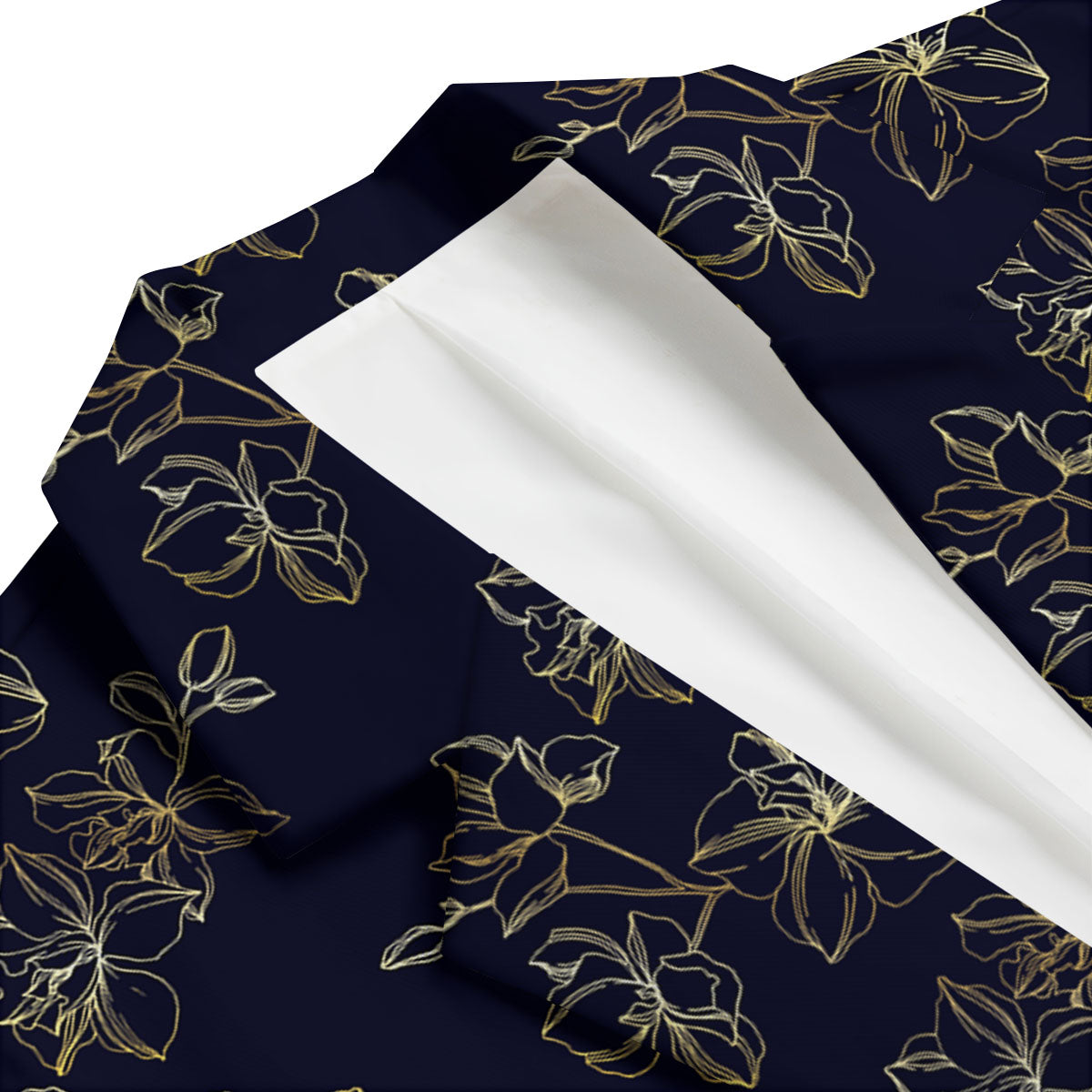 Orchid Golden Print Pattern Men's Blazer-grizzshop