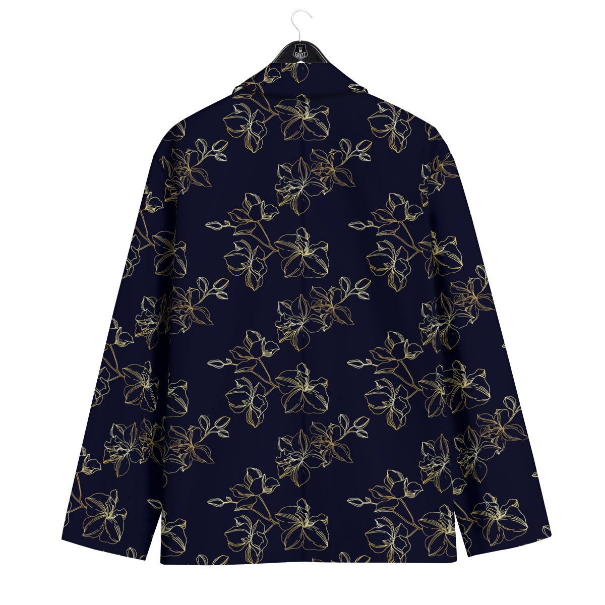 Orchid Golden Print Pattern Men's Sport Coat-grizzshop
