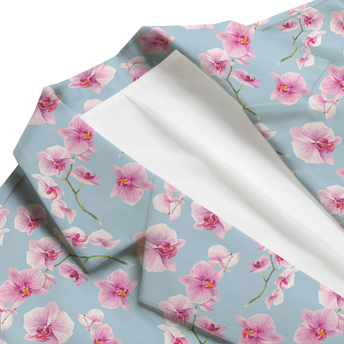 Orchid Watercolor Print Pattern Men's Blazer-grizzshop