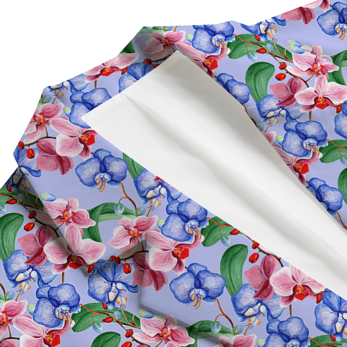 Orchid Watercolor Purple Print Pattern Men's Blazer-grizzshop