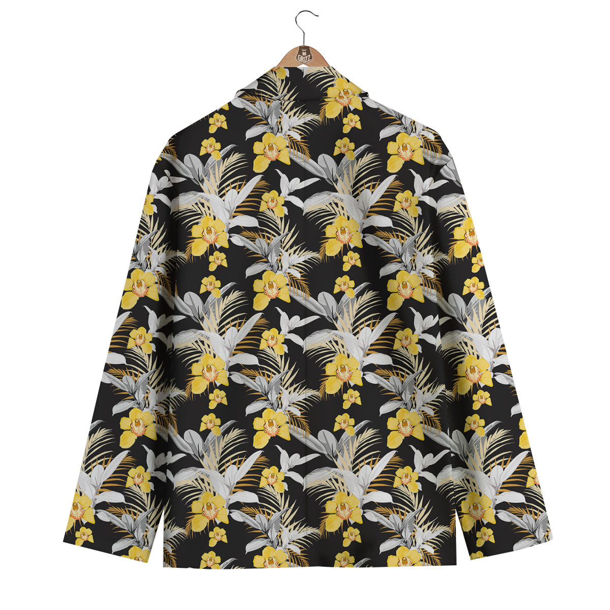 Orchid Yellow Print Pattern Men's Blazer-grizzshop