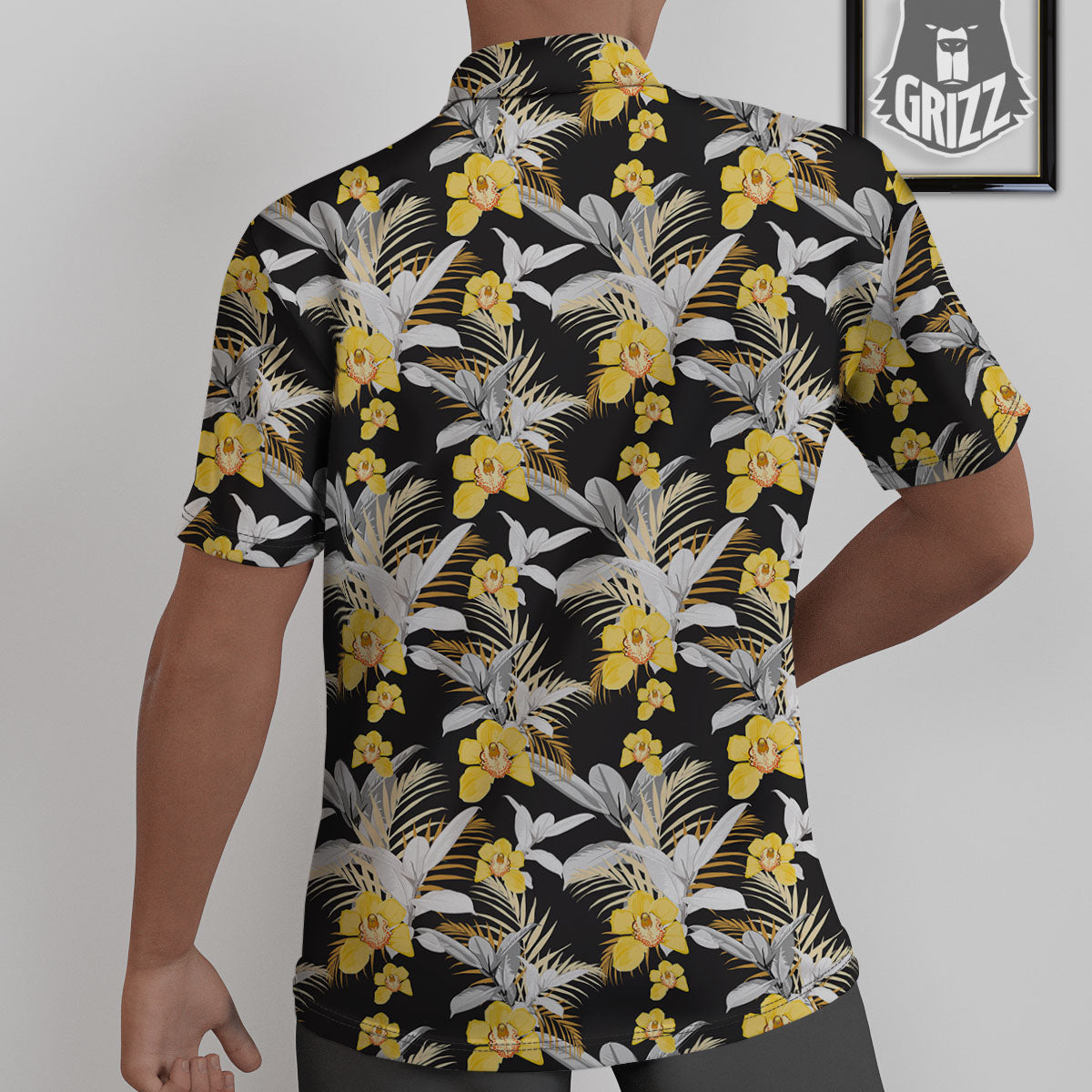 Orchid Yellow Print Pattern Untucked Shirts-grizzshop
