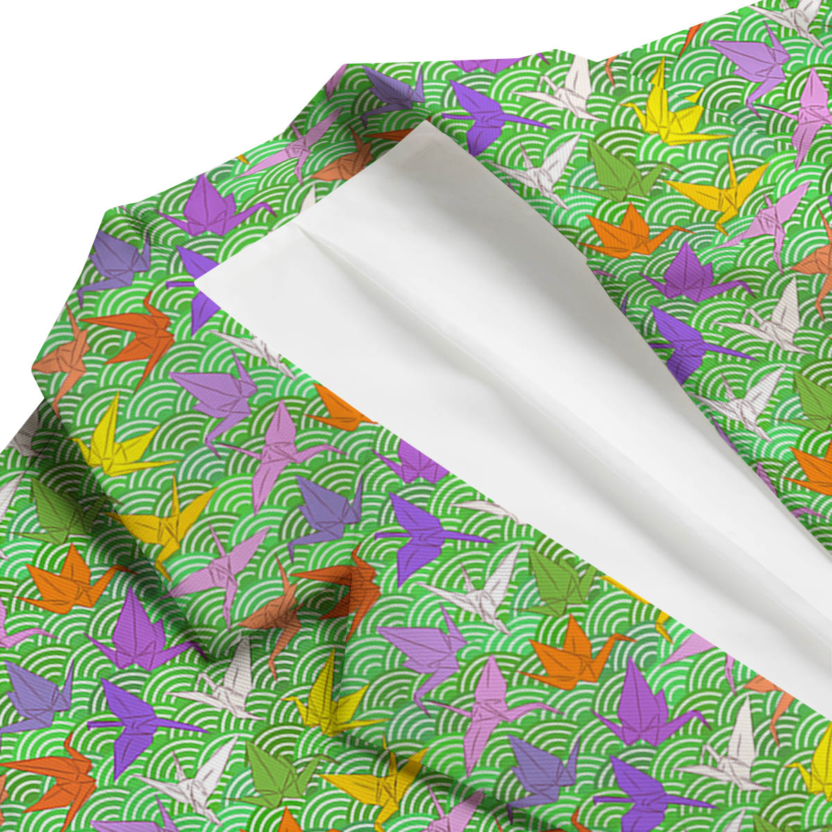 Origami Bird Colorful Print Pattern Men's Blazer-grizzshop