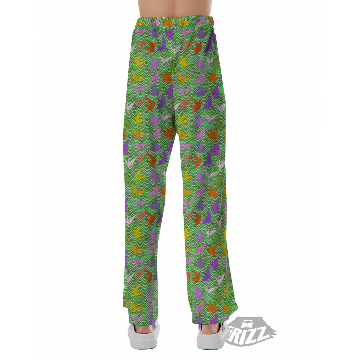 Origami Bird Colorful Print Pattern Pajama Pants-grizzshop