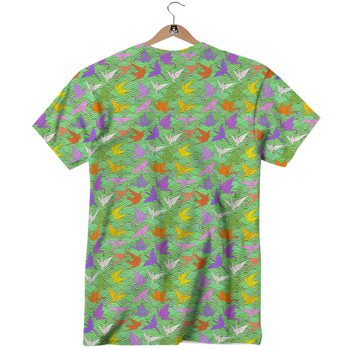 Origami Bird Colorful Print Pattern T-Shirt-grizzshop