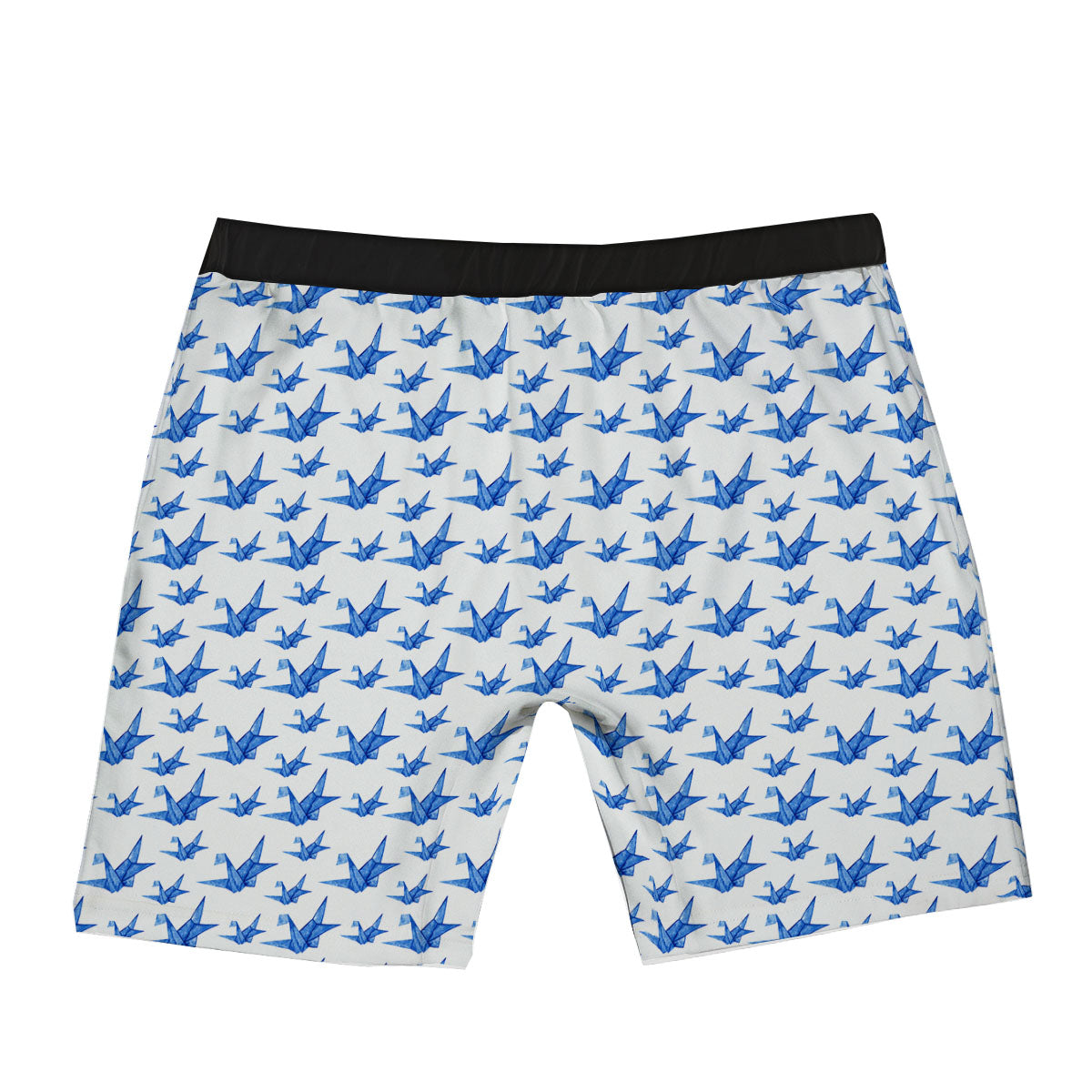 Origami Crane Blue Print Pattern Boxer Briefs-grizzshop