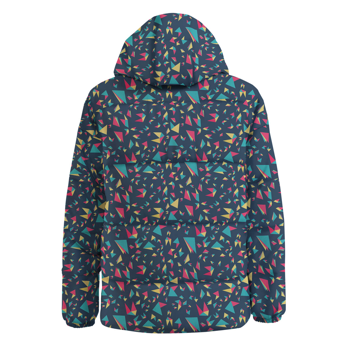 Origami Crane Colorful Print Pattern Down Jacket-grizzshop