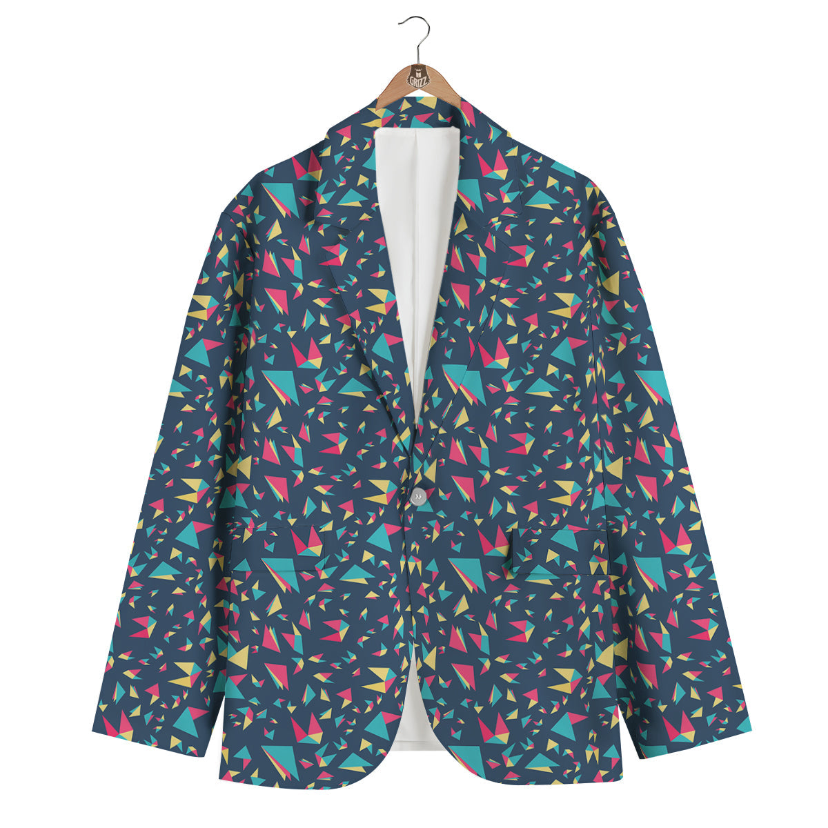 Origami Crane Colorful Print Pattern Men's Blazer-grizzshop