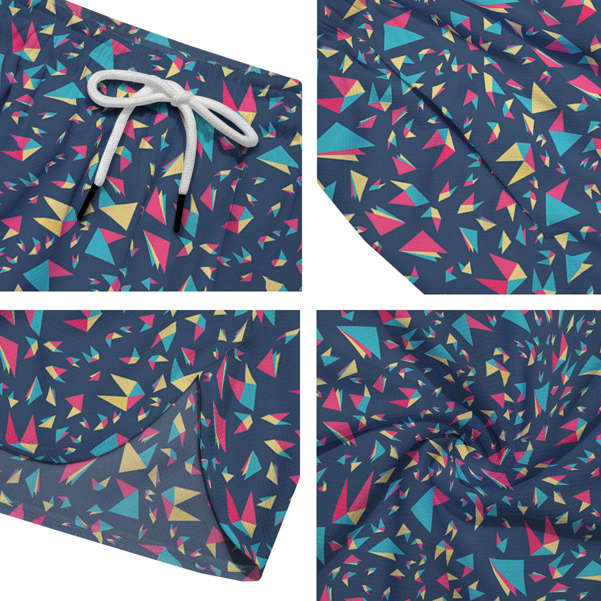 Origami Crane Colorful Print Pattern Men's Running Shorts-grizzshop