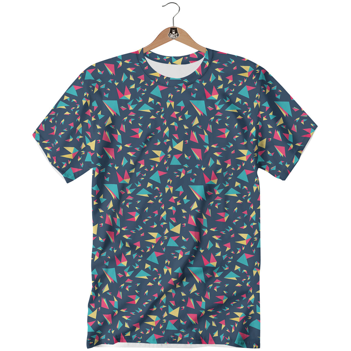 Origami Crane Colorful Print Pattern T-Shirt-grizzshop