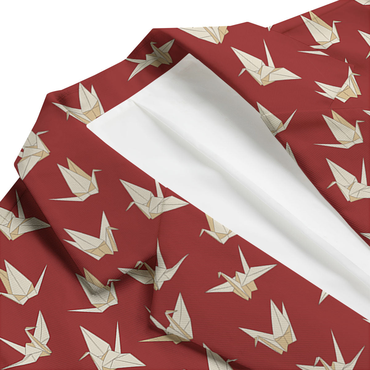 Origami Crane Japanese Print Pattern Men's Blazer-grizzshop