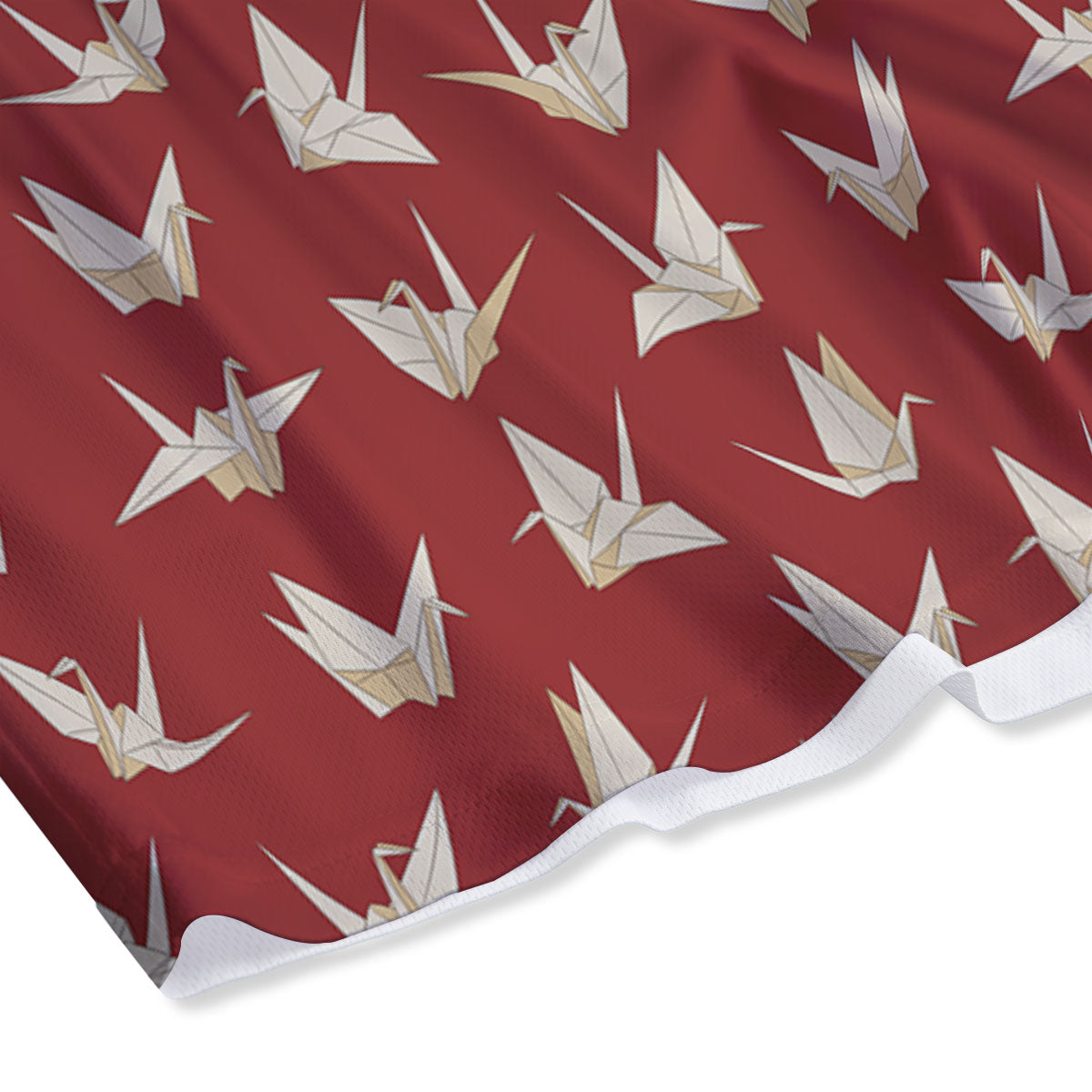 Origami Crane Japanese Print Pattern Mesh Shorts