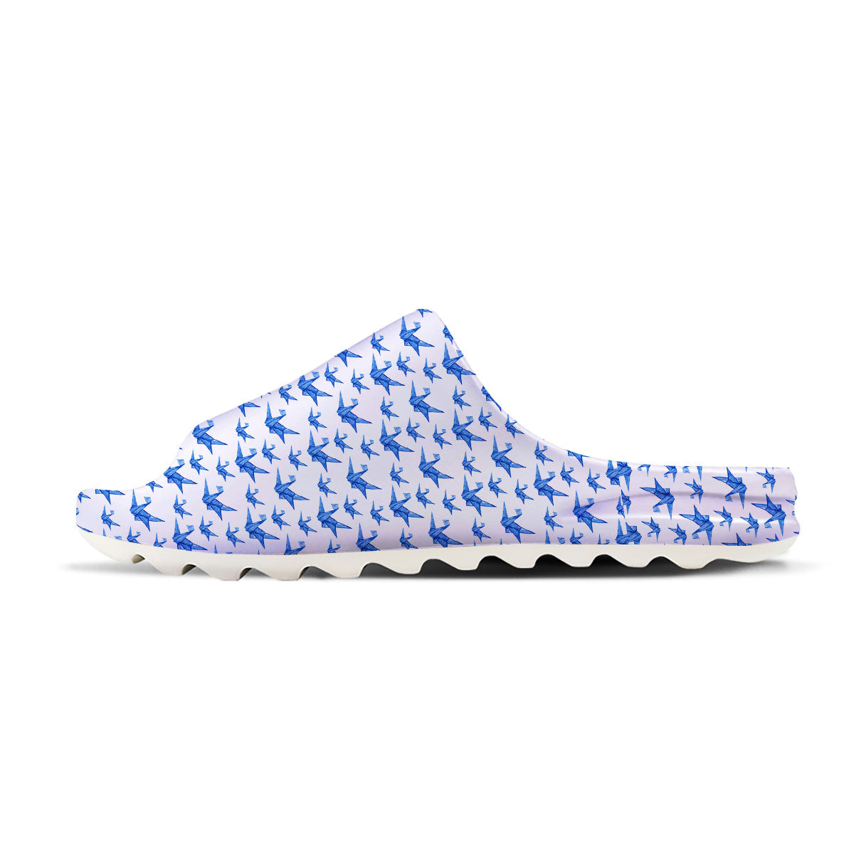 Origami Crane Blue Print Pattern Sandals-grizzshop