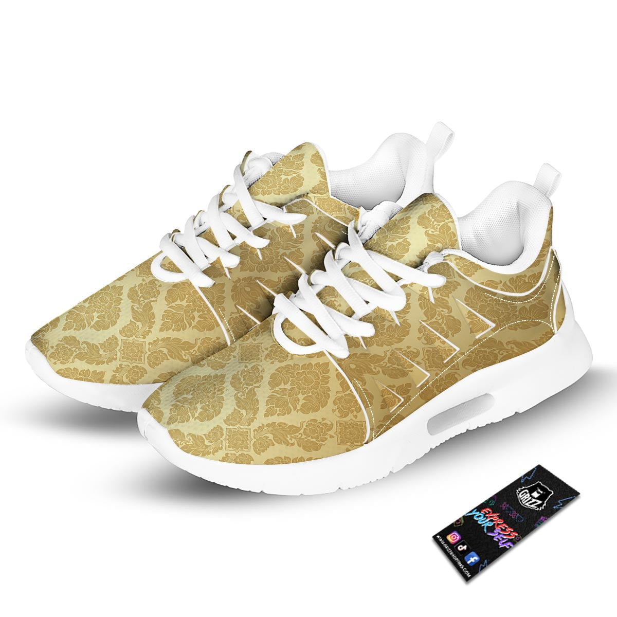 Ornament Thai Print Pattern Tennis Shoes-grizzshop