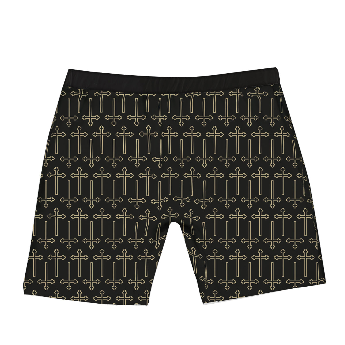 Orthodox Beige And Black Print Pattern Boxer Briefs-grizzshop