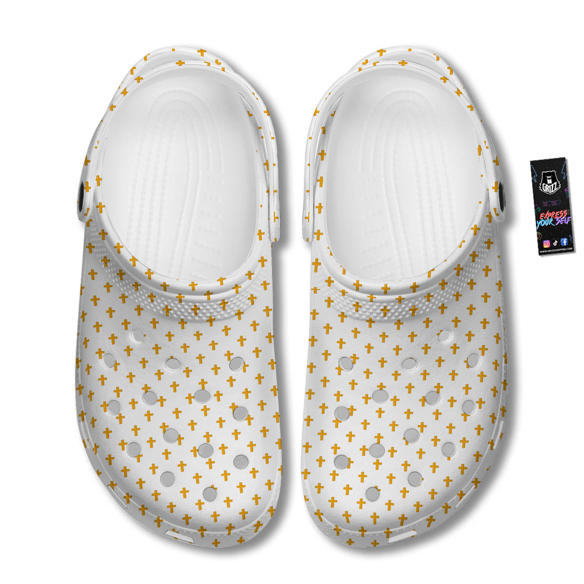 Orthodox Cross Print Pattern Clog-grizzshop