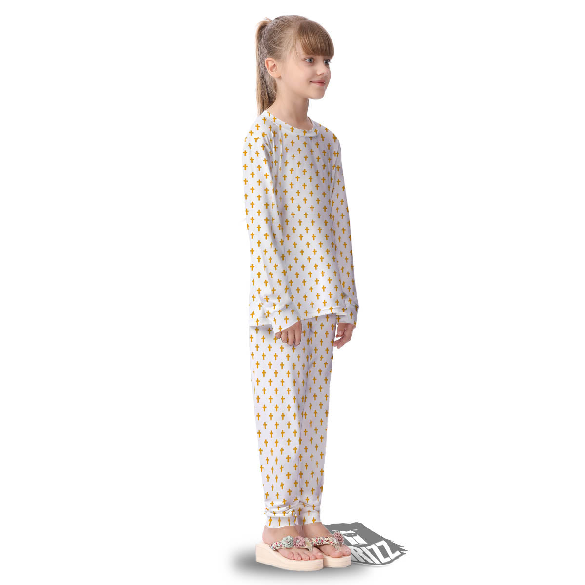 Orthodox Cross Print Pattern Kid's Pajamas-grizzshop