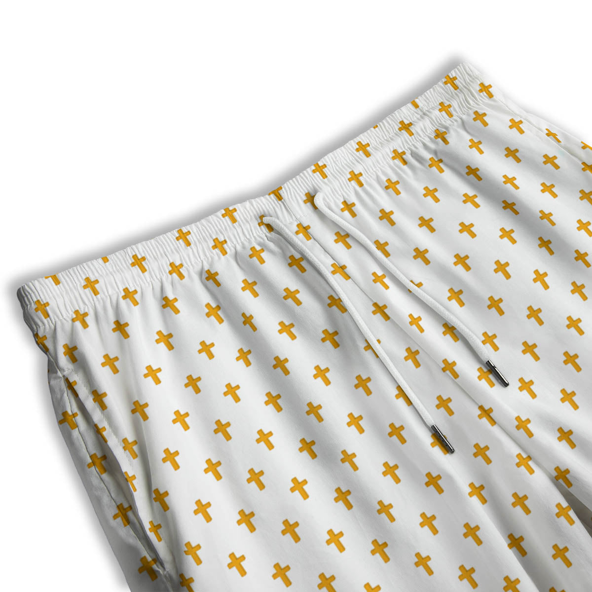 Orthodox Cross Print Pattern Men's Athletic Shorts