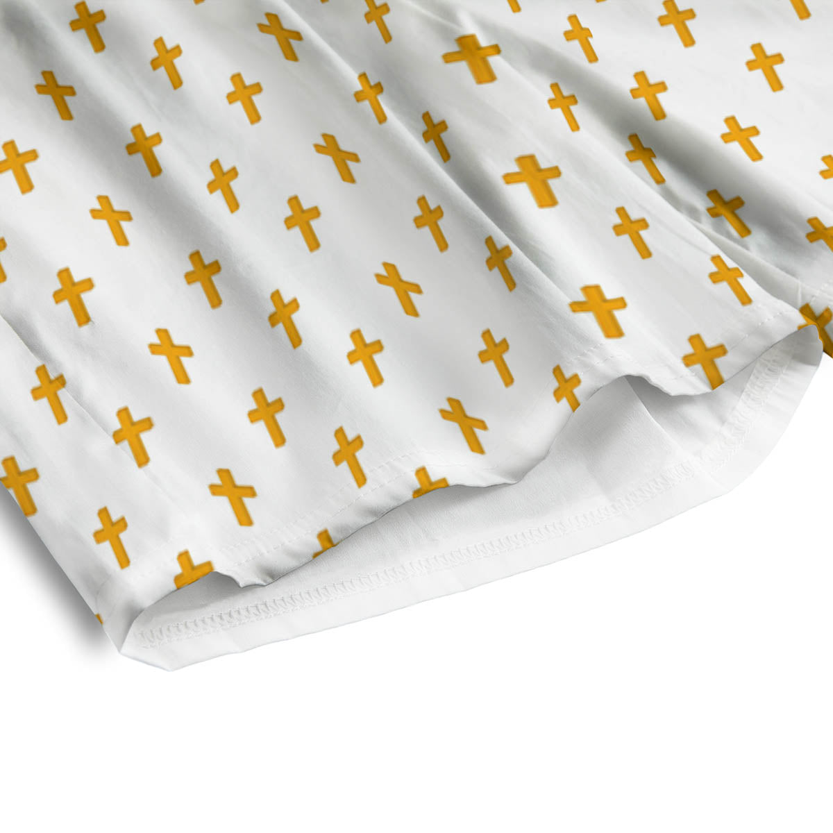 Orthodox Cross Print Pattern Men's Athletic Shorts
